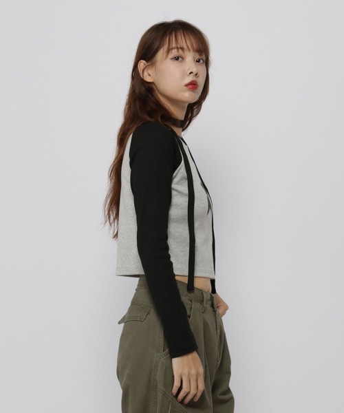 3.3 Field Trip (3.3フィールドトリップ)の「3.3 Field Trip/スターラグランロングスリーブT(Tシャツ/カットソー・レディース・ブラック/グレー・FREE)」の22枚目の写真