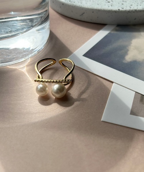 ciite'（シーテ）の「ビジューダブルパール リング（リング・レディース・シルバー/ゴールド/ピンクゴールド・FREE）」の21枚目の写真
