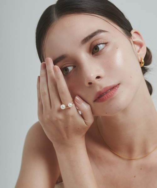 ciite'（シーテ）の「ビジューダブルパール リング（リング・レディース・シルバー/ゴールド/ピンクゴールド・FREE）」の11枚目の写真