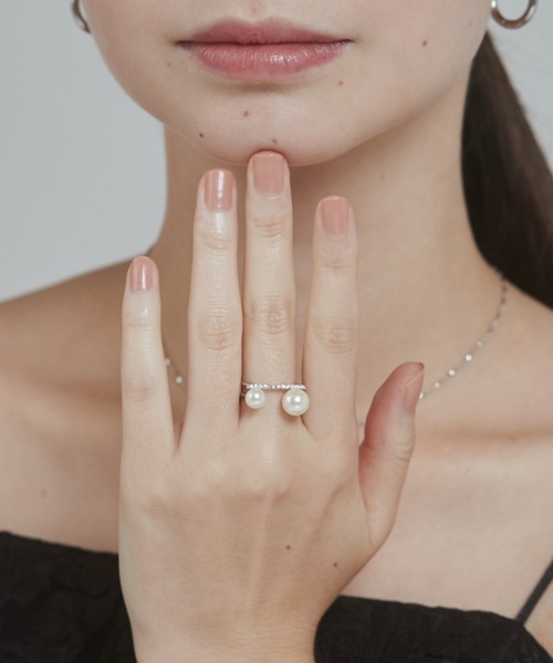 ciite'（シーテ）の「ビジューダブルパール リング（リング・レディース・シルバー/ゴールド/ピンクゴールド・FREE）」の17枚目の写真