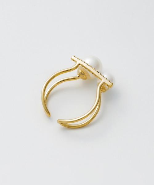 ciite'（シーテ）の「ビジューダブルパール リング（リング・レディース・シルバー/ゴールド/ピンクゴールド・FREE）」の6枚目の写真