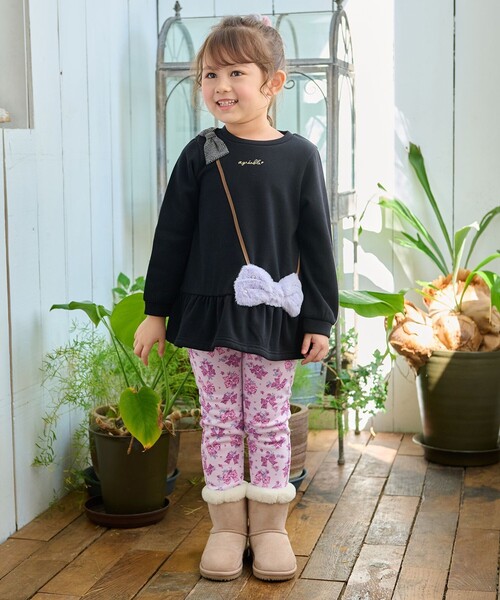 ANY（エニィ）の「裏シャギーポシェットトレーナー（スウェット・キッズ・ピンク系/ブラック系/ライラック系・90/110/120/130/100）」の10枚目の写真