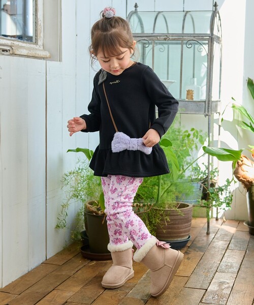 ANY（エニィ）の「裏シャギーポシェットトレーナー（スウェット・キッズ・ピンク系/ブラック系/ライラック系・90/110/120/130/100）」の11枚目の写真