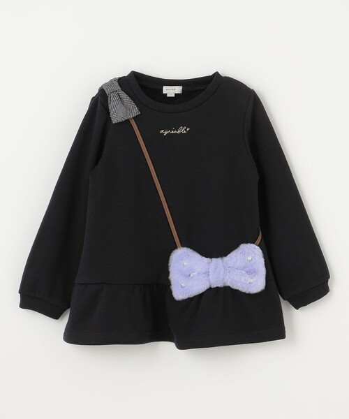 ANY（エニィ）の「裏シャギーポシェットトレーナー（スウェット・キッズ・ピンク系/ブラック系/ライラック系・90/110/120/130/100）」の13枚目の写真