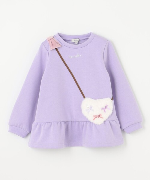 ANY（エニィ）の「裏シャギーポシェットトレーナー（スウェット・キッズ・ピンク系/ブラック系/ライラック系・90/110/120/130/100）」の14枚目の写真