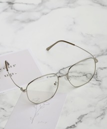 colleca la（コレカラ）の「メタルフレーム 大きめレンズめがね/伊達メガネ（メガネ）」