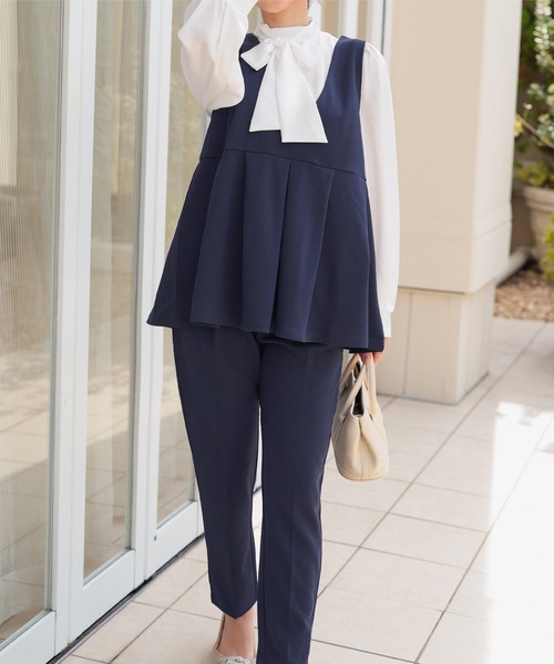 KOBE LETTUCE（コウベレタス）の「[ セレモニー ] マルチウェイ3点スーツ　セットアップ（スーツセット・レディース・ブラック×ホワイト/ライラック系/ネイビー系/ネイビー系1・L/M/XL）」の21枚目の写真