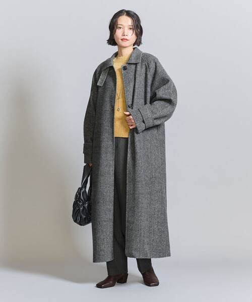 BEAUTY&YOUTH UNITED ARROWS(ビューティーアンドユースユナイテッドアローズ)の「リバー ステンカラー ロングコート(ステンカラーコート・レディース・ダークグレー/ベージュ/その他1・M/XS/S)」の11枚目の写真