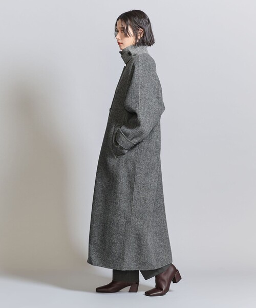 BEAUTY&YOUTH UNITED ARROWS(ビューティーアンドユースユナイテッドアローズ)の「リバー ステンカラー ロングコート(ステンカラーコート・レディース・ダークグレー/ベージュ/その他1・M/XS/S)」の12枚目の写真