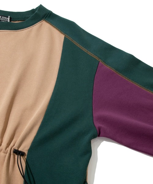 CUBE SUGAR（キューブシュガー）の「CUBE SUGAR/キューブシュガー　裏毛ドロストOP（ワンピース・レディース・グレー/ベージュ・FREE）」の5枚目の写真