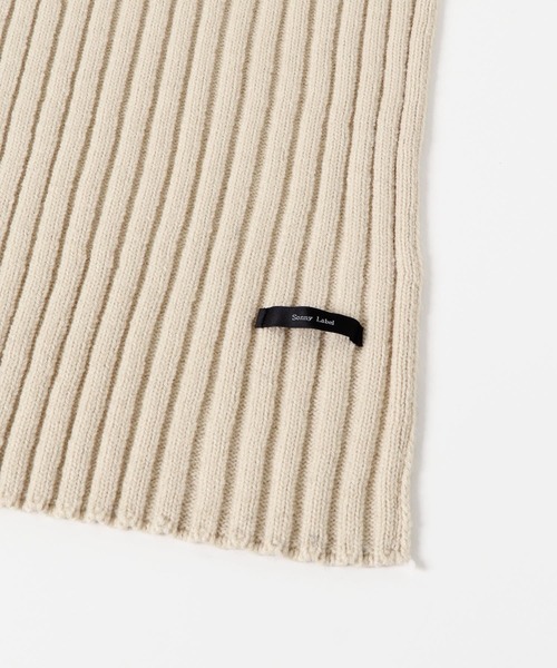 URBAN RESEARCH Sonny Label（アーバンリサーチサニーレーベル）の「リブニットマフラー（マフラー・レディース・アイボリー/ブラック/ベージュ/ブラウン・ONE）」の16枚目の写真