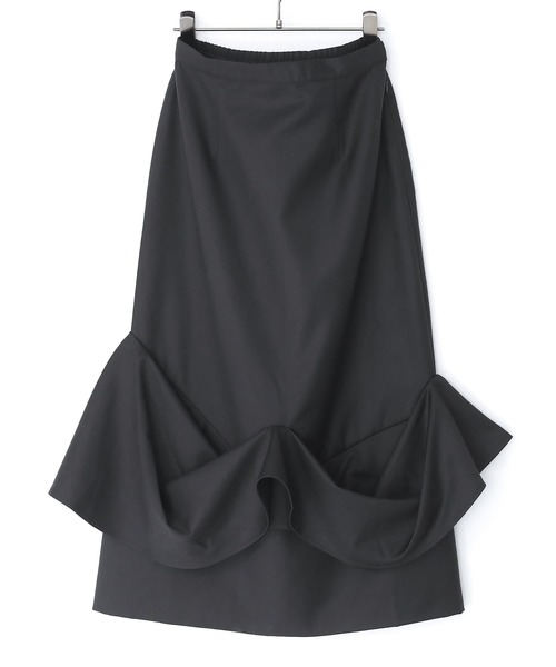 kOhAKU（コハク）の「『タックドレープナロースカート』（スカート・レディース・ブラック/グレー・2/1）」の16枚目の写真