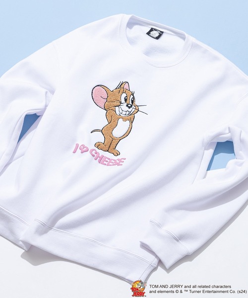 Tom&Jerry(トムアンドジェリー)の「【TOM AND JERRY/トムとジェリー】トムとジェリー ロンT オリジナルデザイン 裏起毛クルーネックスウェット ジェリー タフィー マッスル(スウェット・メンズ・ブルー系その他3/ブラック系その他2/グレー系その他/ベージュ系その他3/ホワイト系その他/ベージュ系その他2・X-LARGE/MEDIUM/LARGE)」の2枚目の写真