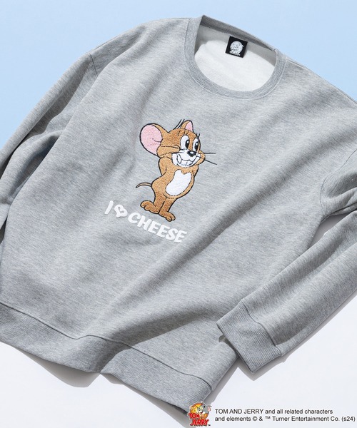 Tom&Jerry(トムアンドジェリー)の「【TOM AND JERRY/トムとジェリー】トムとジェリー ロンT オリジナルデザイン 裏起毛クルーネックスウェット ジェリー タフィー マッスル(スウェット・メンズ・ブルー系その他3/ブラック系その他2/グレー系その他/ベージュ系その他3/ホワイト系その他/ベージュ系その他2・X-LARGE/MEDIUM/LARGE)」の1枚目の写真