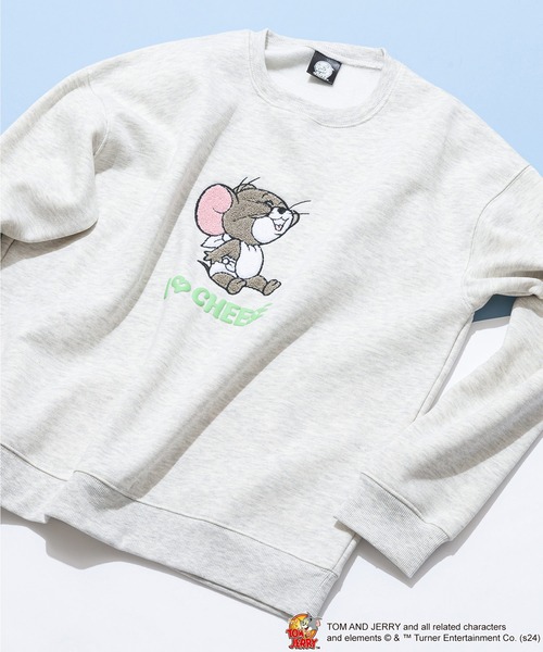 Tom&Jerry(トムアンドジェリー)の「【TOM AND JERRY/トムとジェリー】トムとジェリー ロンT オリジナルデザイン 裏起毛クルーネックスウェット ジェリー タフィー マッスル(スウェット・メンズ・ブルー系その他3/ブラック系その他2/グレー系その他/ベージュ系その他3/ホワイト系その他/ベージュ系その他2・X-LARGE/MEDIUM/LARGE)」の4枚目の写真