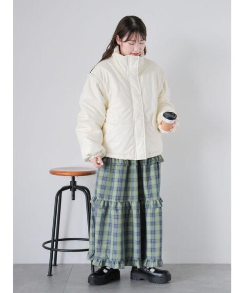 ehka sopo(エヘカソポ)の「チェックティアードスカート(スカート・レディース・レッド/グリーン/キナリ・F)」の14枚目の写真