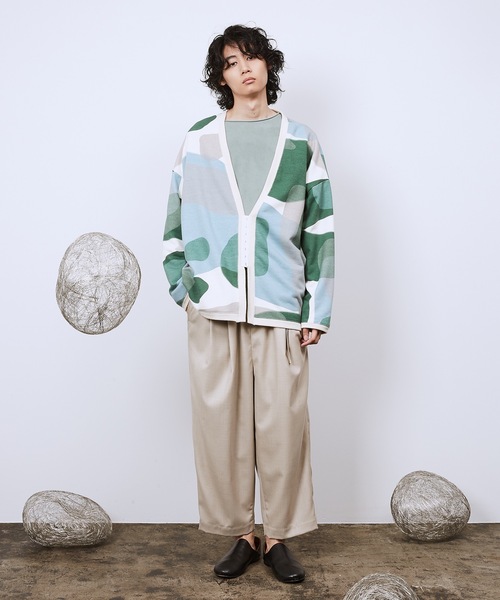 Dulcamara（ドゥルカマラ）の「リキッドバブルSWホックカーディガン（カーディガン/ボレロ・メンズ・グリーン/ネイビー・0/1）」の3枚目の写真