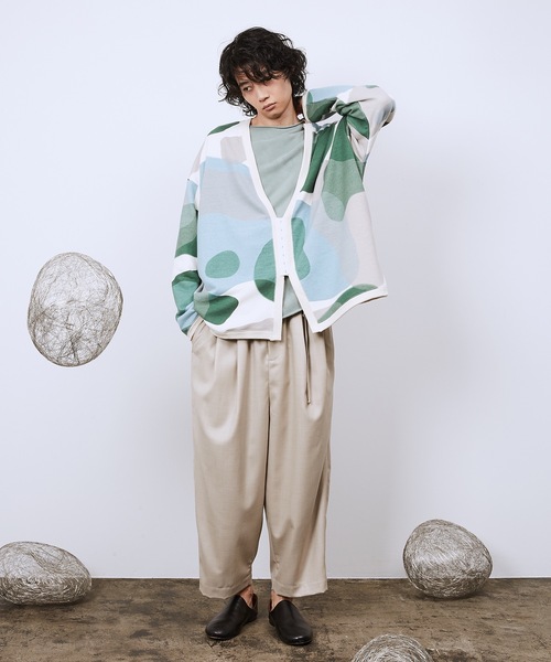 Dulcamara（ドゥルカマラ）の「リキッドバブルSWホックカーディガン（カーディガン/ボレロ・メンズ・グリーン/ネイビー・0/1）」の4枚目の写真