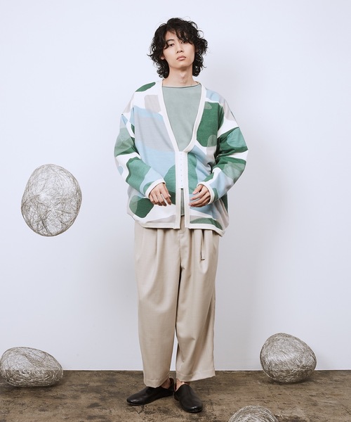 Dulcamara（ドゥルカマラ）の「リキッドバブルSWホックカーディガン（カーディガン/ボレロ・メンズ・グリーン/ネイビー・0/1）」の5枚目の写真