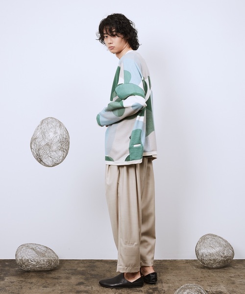 Dulcamara（ドゥルカマラ）の「リキッドバブルSWホックカーディガン（カーディガン/ボレロ・メンズ・グリーン/ネイビー・0/1）」の6枚目の写真