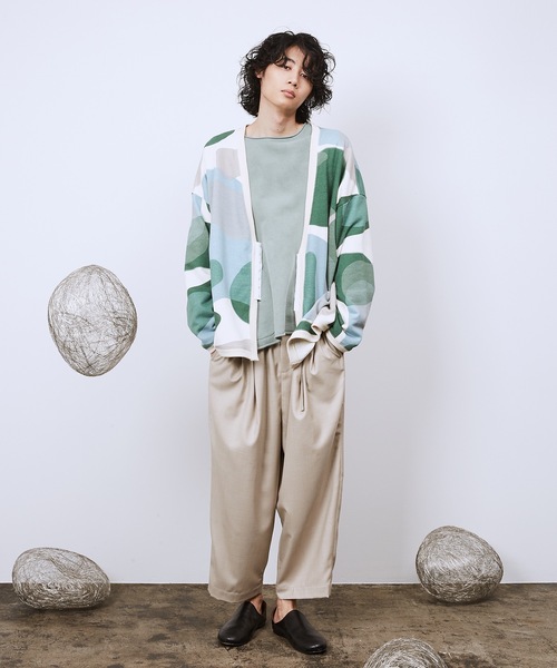 Dulcamara（ドゥルカマラ）の「リキッドバブルSWホックカーディガン（カーディガン/ボレロ・メンズ・グリーン/ネイビー・0/1）」の8枚目の写真