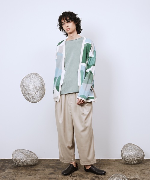 Dulcamara（ドゥルカマラ）の「リキッドバブルSWホックカーディガン（カーディガン/ボレロ・メンズ・グリーン/ネイビー・0/1）」の9枚目の写真