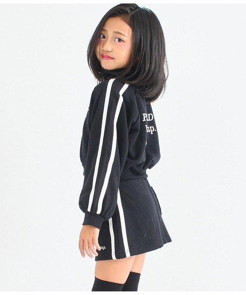 ラインデザインハーフジップトップス+ダブルウエストスカート（セットアップ）｜ANAP kids（アナップキッズ）