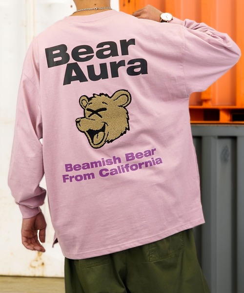 Burner(バーナー)の「【GROOVY STORE】ヘビーウエイトワイドシルエット サガラ刺繍 ロングスリーブTシャツ(Tシャツ/カットソー・メンズ・ブラック/ブラック系その他2/スモークピンク/ホワイト系その他2/ホワイト系その他4/ブラック系その他3/ダークグリーン/モカ/ダークブルー/ホワイト/ホワイト系その他3/ライトブラック/ブラック系その他4/グリーン/ブラック系その他5/スミクロ・M/L/LL)」の2枚目の写真