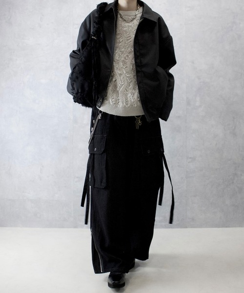 SHARE SPIRIT本革 フリンジ ショルダーバッグ ブラック Spielio】fringe gathered shoulder bag/フリンジギャザーショルダー