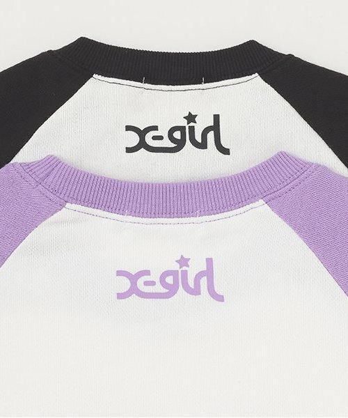 X-girl Stages（エックスガールステージス）の「ハートプリントラグランスウェットワンピース（ワンピース・キッズ・ラベンダー/ブラック・120cm/130cm/140cm/90cm/100cm/110cm）」の7枚目の写真