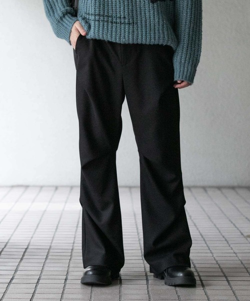 SENSE OF PLACE by URBAN RESEARCH(センスオブプレイスバイアーバンリサーチ)の「ウールライクランダムタックパンツ(その他パンツ・メンズ・ブラック/グレー・LARGE/MEDIUM)」の8枚目の写真