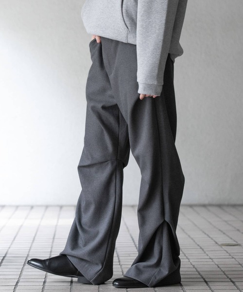 SENSE OF PLACE by URBAN RESEARCH(センスオブプレイスバイアーバンリサーチ)の「ウールライクランダムタックパンツ(その他パンツ・メンズ・ブラック/グレー・LARGE/MEDIUM)」の22枚目の写真