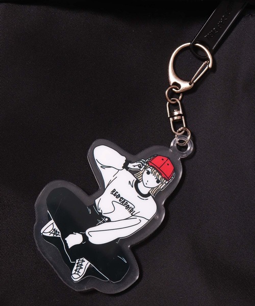 Red Cap Girl（レッドキャプガール）の「(LG)【Red Cap Girl】アクリルキーホルダー付き ショルダーバッグ（ショルダーバッグ・メンズ・ブラック・ONE SIZE）」の16枚目の写真