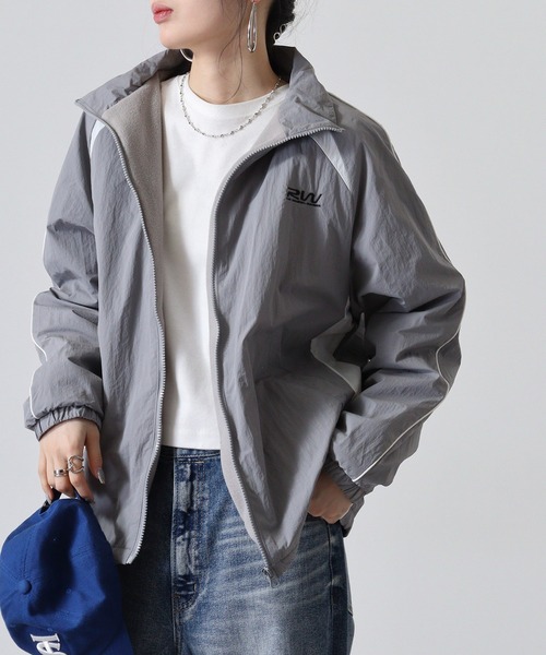 セール】裏フリース 切替配色 トラックジャケット（ブルゾン