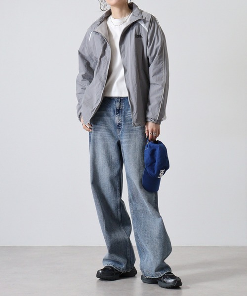 セール】裏フリース 切替配色 トラックジャケット（ブルゾン