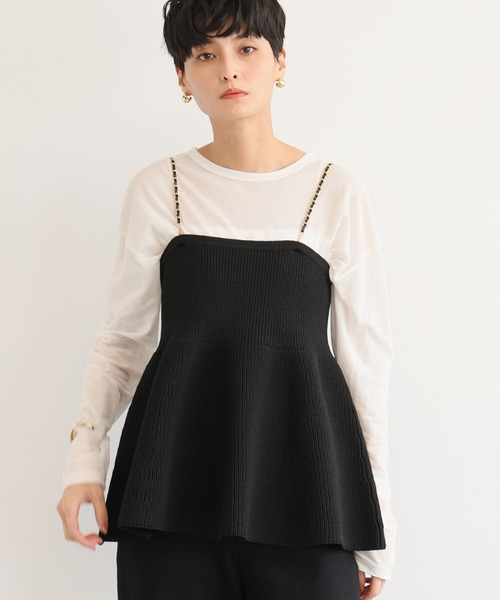 BARNYARDSTORM（バンヤードストーム）の「BARNYARDSTORM / ニットビスチェ セレモニー（Tシャツ/カットソー・レディース・ブラック・FREE）」の4枚目の写真