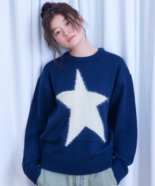 セール】【日本限定】STAR LOGO KNIT SWEAT/スターロゴニット