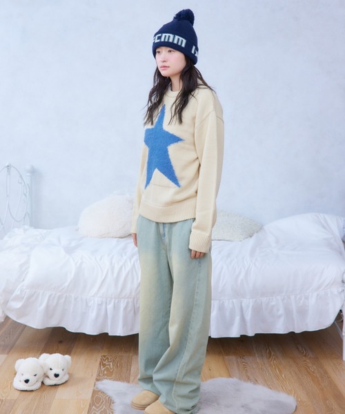 FCMM(エフシーエムエム)の「【日本限定】STAR LOGO KNIT SWEAT/スターロゴニットスウェット(ニット/セーター・レディース・ネイビー/ホワイト/グレー・SMALL/MEDIUM)」の5枚目の写真