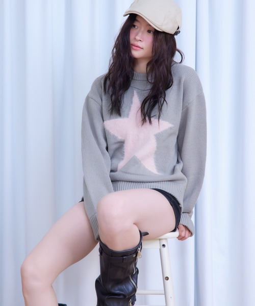 FCMM(エフシーエムエム)の「【日本限定】STAR LOGO KNIT SWEAT/スターロゴニットスウェット(ニット/セーター・レディース・ネイビー/ホワイト/グレー・SMALL/MEDIUM)」の8枚目の写真