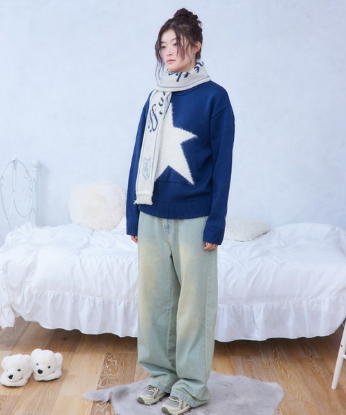 FCMM(エフシーエムエム)の「【日本限定】STAR LOGO KNIT SWEAT/スターロゴニットスウェット(ニット/セーター・レディース・ネイビー/ホワイト/グレー・SMALL/MEDIUM)」の14枚目の写真