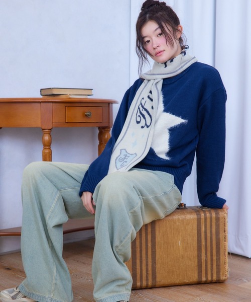 FCMM(エフシーエムエム)の「【日本限定】STAR LOGO KNIT SWEAT/スターロゴニットスウェット(ニット/セーター・レディース・ネイビー/ホワイト/グレー・SMALL/MEDIUM)」の13枚目の写真
