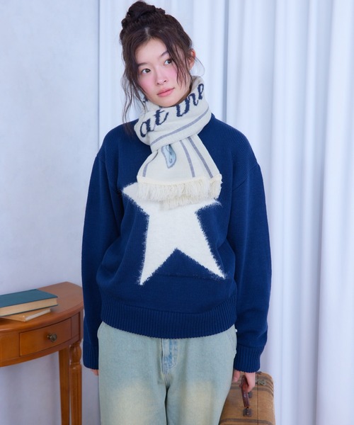 FCMM(エフシーエムエム)の「【日本限定】STAR LOGO KNIT SWEAT/スターロゴニットスウェット(ニット/セーター・レディース・ネイビー/ホワイト/グレー・SMALL/MEDIUM)」の12枚目の写真