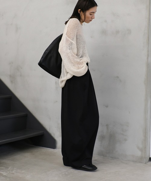 select MOCA(セレクトモカ)の「カットジョーゼットバルーンスラックス(スラックス・レディース・グレー/ブラック/ベージュ・MEDIUM/LARGE/SMALL)」の8枚目の写真
