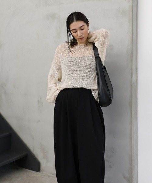 select MOCA(セレクトモカ)の「カットジョーゼットバルーンスラックス(スラックス・レディース・グレー/ブラック/ベージュ・MEDIUM/LARGE/SMALL)」の10枚目の写真