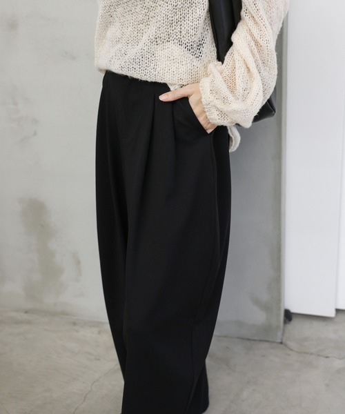 select MOCA(セレクトモカ)の「カットジョーゼットバルーンスラックス(スラックス・レディース・グレー/ブラック/ベージュ・MEDIUM/LARGE/SMALL)」の9枚目の写真