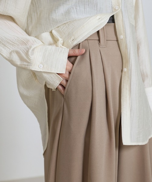 select MOCA(セレクトモカ)の「カットジョーゼットバルーンスラックス(スラックス・レディース・グレー/ブラック/ベージュ・MEDIUM/LARGE/SMALL)」の21枚目の写真