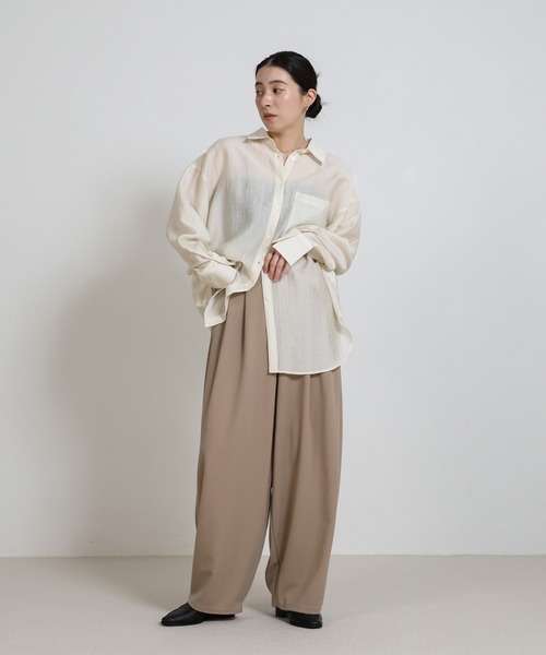 select MOCA(セレクトモカ)の「カットジョーゼットバルーンスラックス(スラックス・レディース・グレー/ブラック/ベージュ・MEDIUM/LARGE/SMALL)」の19枚目の写真