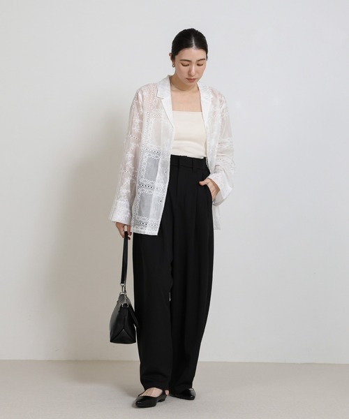 select MOCA(セレクトモカ)の「カットジョーゼットバルーンスラックス(スラックス・レディース・グレー/ブラック/ベージュ・MEDIUM/LARGE/SMALL)」の21枚目の写真