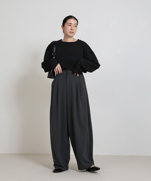 セール】カットジョーゼットバルーンスラックス（スラックス）｜select