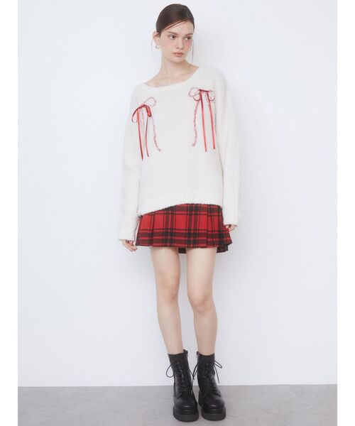 WRAPPING RIBBON JQD KNIT/ラッピングリボンジャガードニット